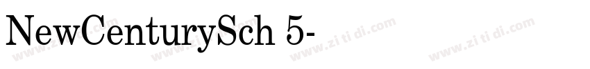 NewCenturySch 5字体转换 NewCenturySch 5字体转换